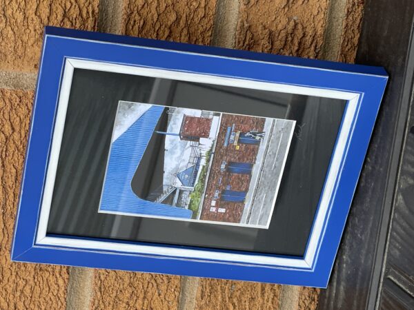 Framed print of Hillsborough Stadium in Sheffield. Home to Sheffield Wednesday FC.